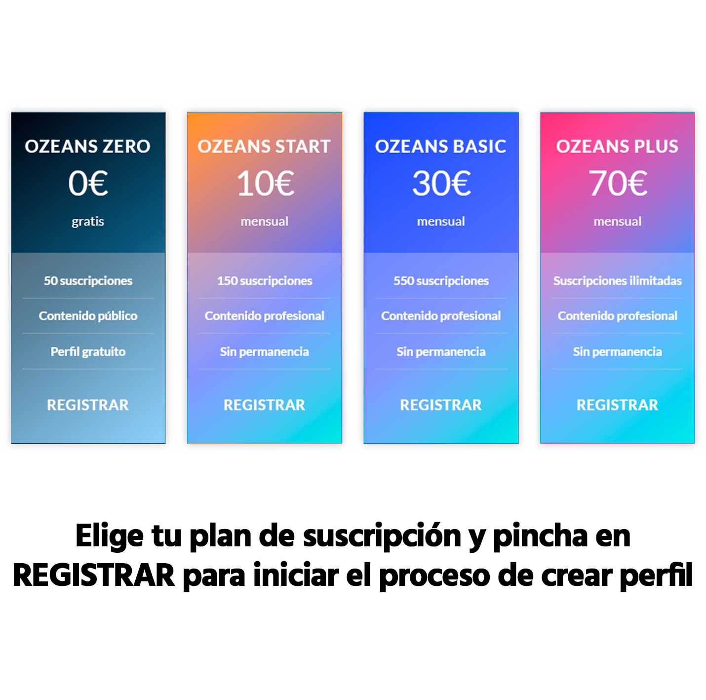 Elegir plan Ozeans