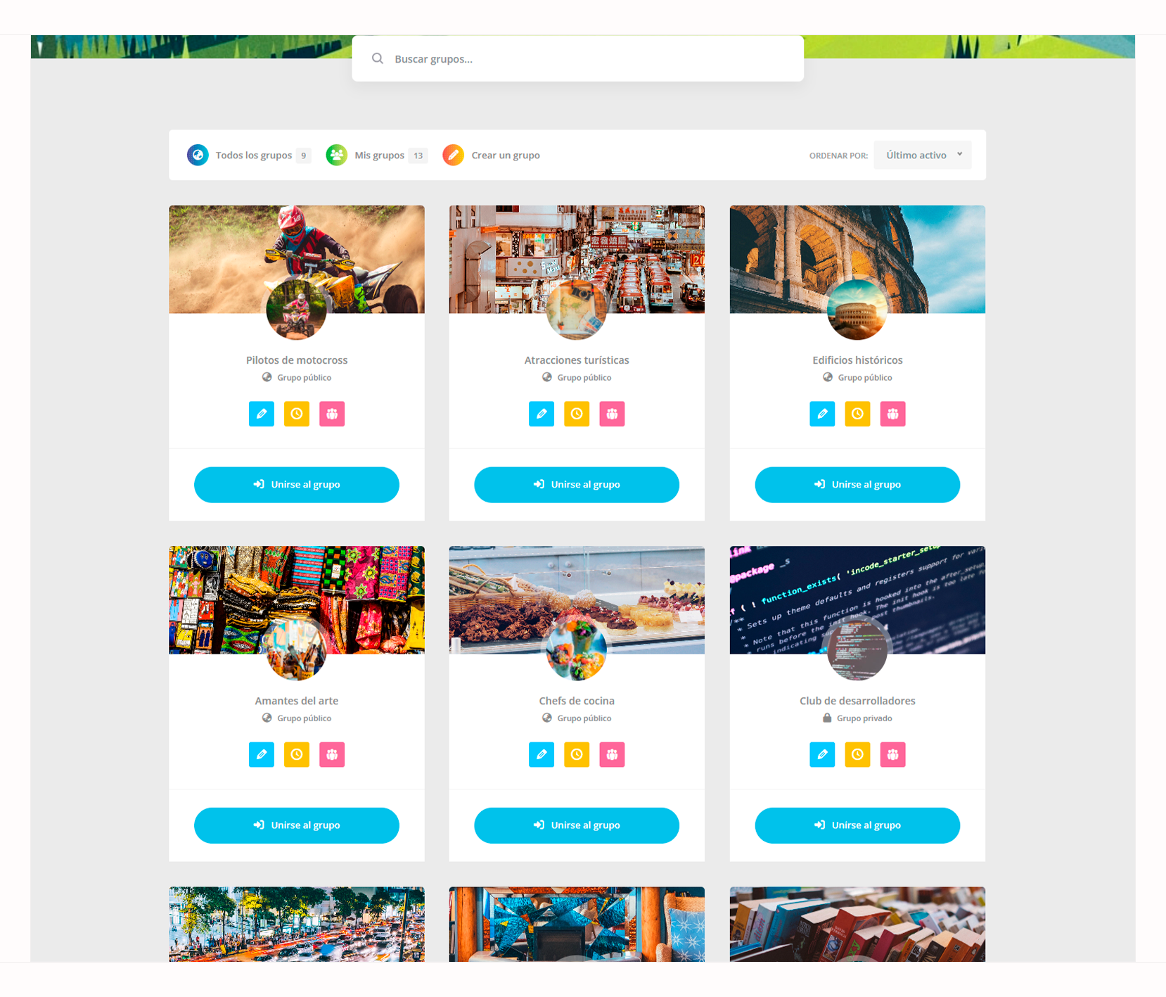 rew Crear un grupo de suscriptores